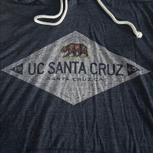 UC Santa Cruz Dark Blue women’s long sleeve hooded t-shirt. Like New